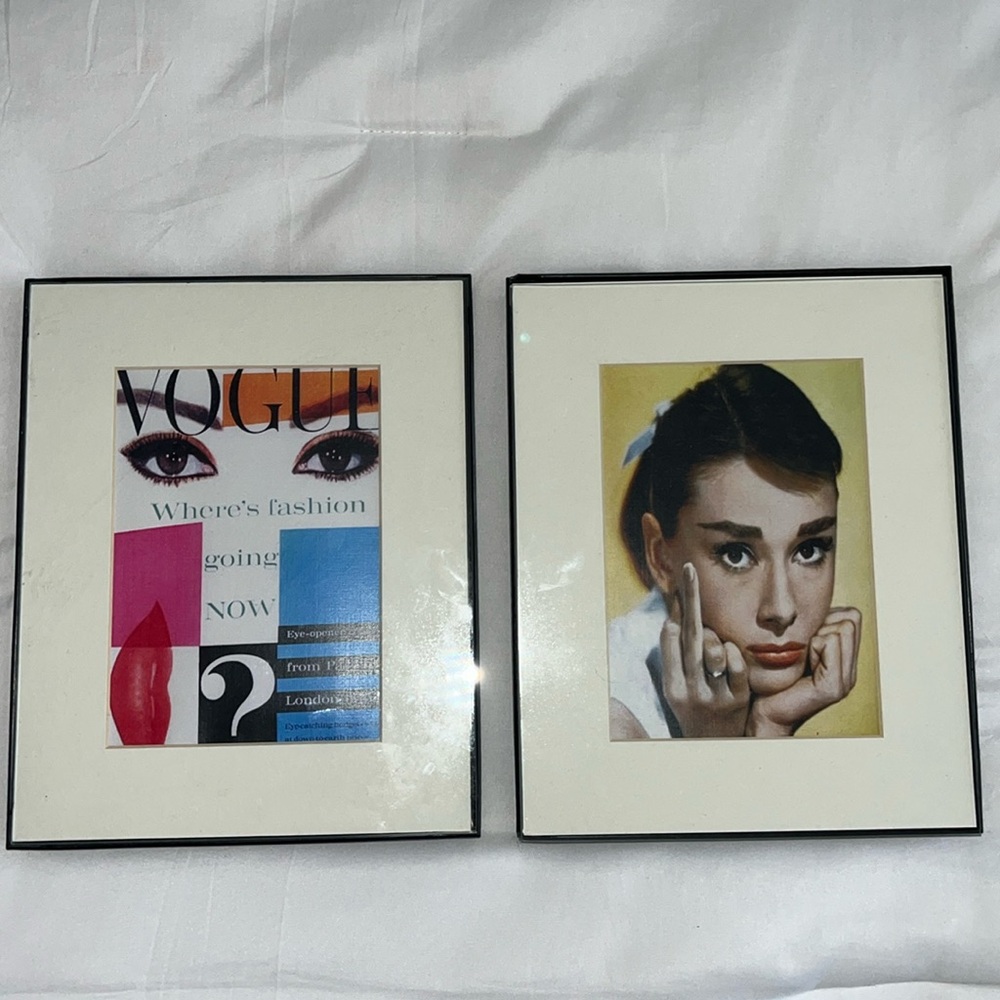 Vintage posters with frame.